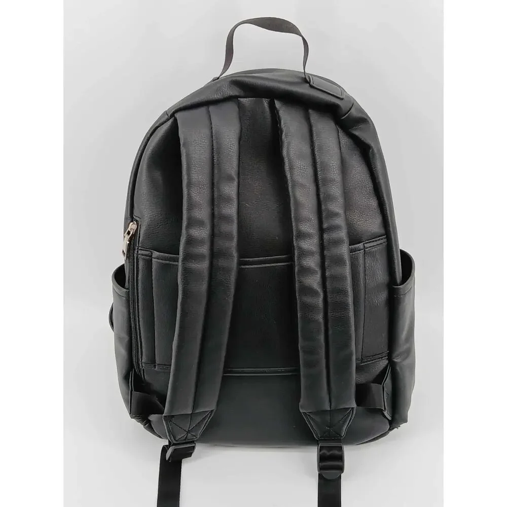 Black faux leather Steve Madden NYC backpack